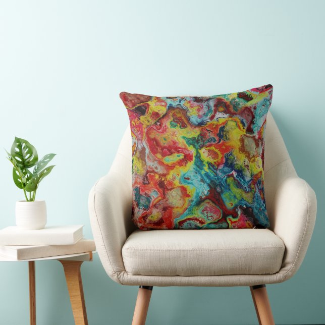 colourful abstract 25 cushion (Chair)