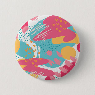 Colourful Abstract 6 Cm Round Badge