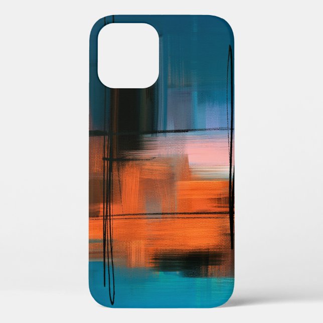 Colourful abstract acrylic painting. Surreal lands Case-Mate iPhone Case (Back)