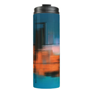 Colourful abstract acrylic painting. Surreal lands Thermal Tumbler
