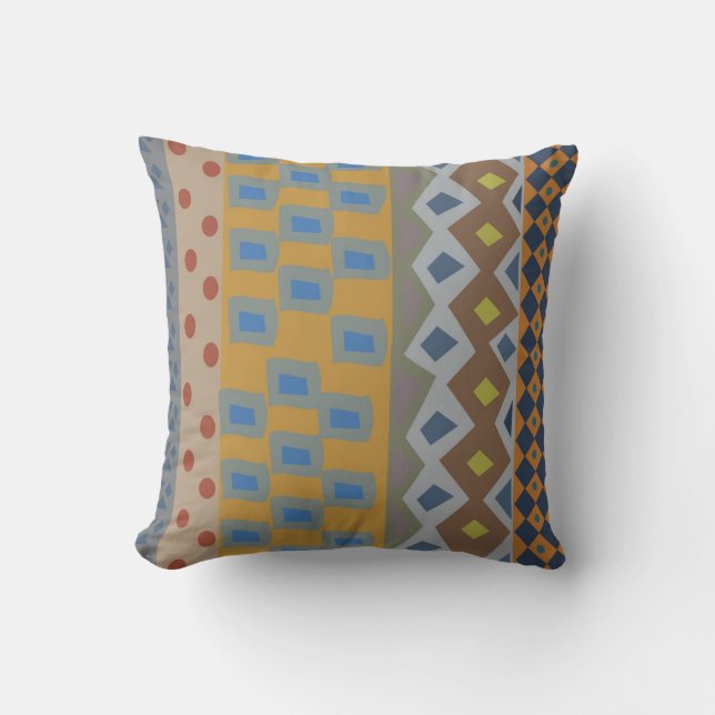 Colourful abstract African art Cushion (Front)