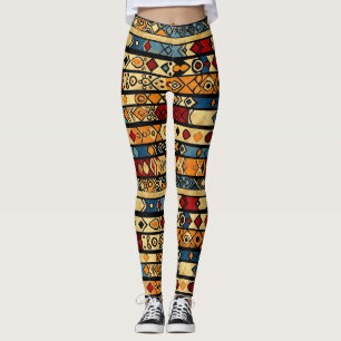 Colourful Abstract African Pattern Leggings