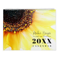 Colourful Abstract Alcohol Ink Art Calendar