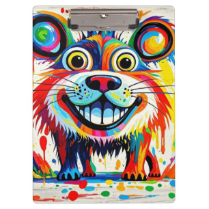 Colourful abstract animal art design  clipboard