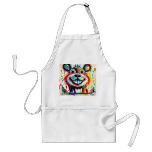 Colourful abstract animal art design standard apron
