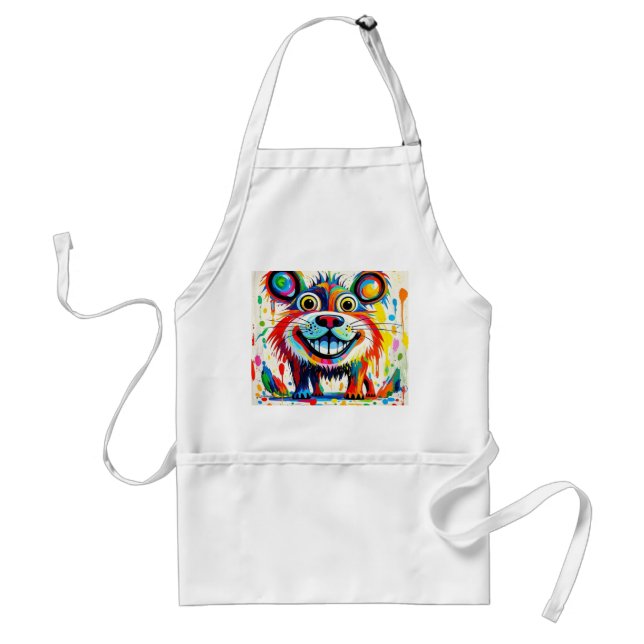 Colourful abstract animal art design  standard apron (Front)