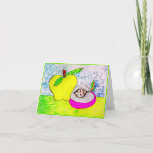 Colourful Abstract Apples Note Card