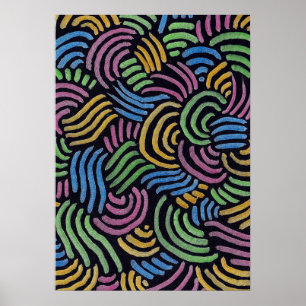 colourful abstract arches poster