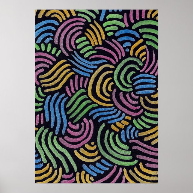 colourful abstract arches poster (Front)