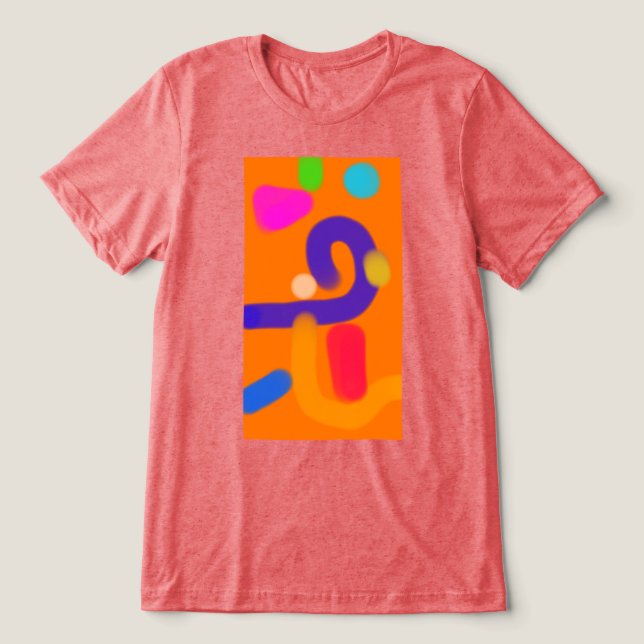 Colourful Abstract Art 10 Tri-Blend Shirt (Design Front)