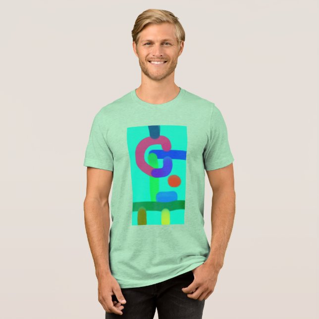 Colourful Abstract Art 13 Tri-Blend Shirt (Front Full)