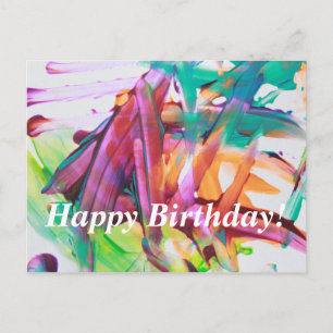 Colourful Abstract Art-2-Postcard Postcard
