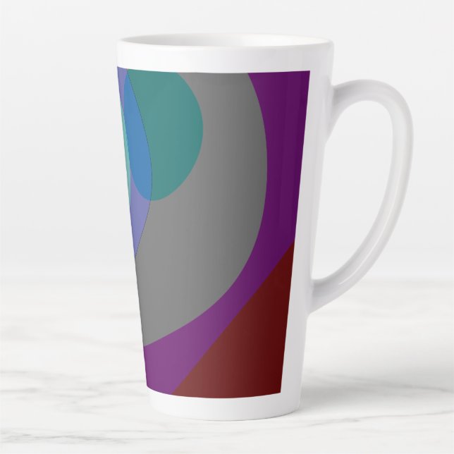 Colourful Abstract Art 613 Latte Mug (Right)