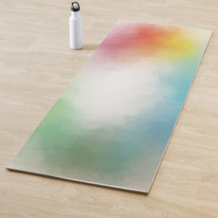 Colourful Abstract Art Blue Red Purple Yellow Gree Yoga Mat