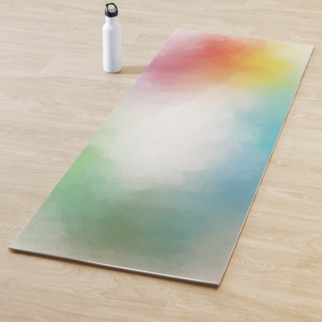 Colourful Abstract Art Blue Red Purple Yellow Gree Yoga Mat (In Situ)