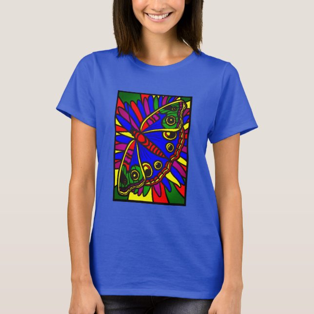 Colourful Abstract Art Butterfly  T-Shirt (Front)