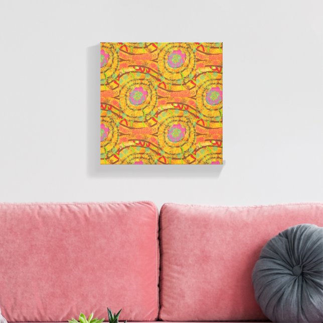 Colourful Abstract Art Canvas Print (Insitu(LivingRoom))