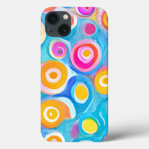 Colourful Abstract Art Circles Artisan Fun iPhone 13 Case