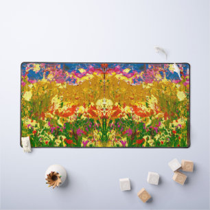 Colourful Abstract Art Colourful Garden Desk Mat