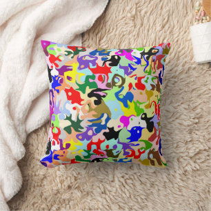 Colourful Abstract Art Design Cushion
