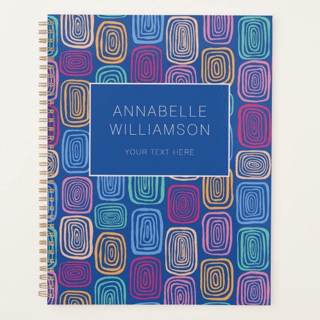 Colourful abstract art doodle planner (Front)