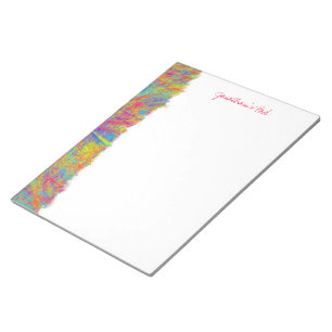 Colourful Abstract Art Edge Custom Notepad