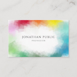 Colourful Abstract Art Elegant Modern Template Business Card
