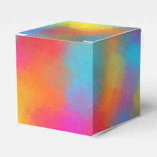 Colourful Abstract Art Elegant Modern Trendy Favour Box