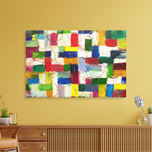Colourful Abstract Art Geometric Contemporary Chic Canvas Print
