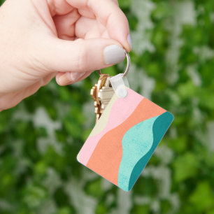 Colourful Abstract Art Keychain