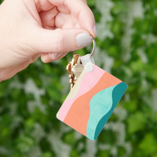Colourful Abstract Art Keychain (Hand)