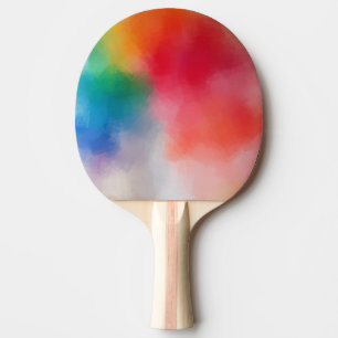 Colourful Abstract Art Modern Elegant Template Ping Pong Paddle