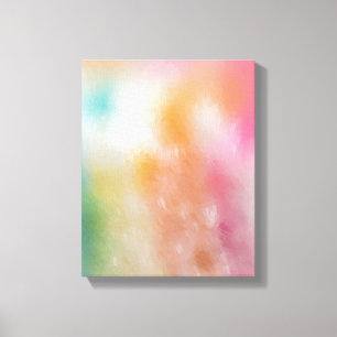 Colourful Abstract Art Modern Trendy Red Pink Blue Canvas Print