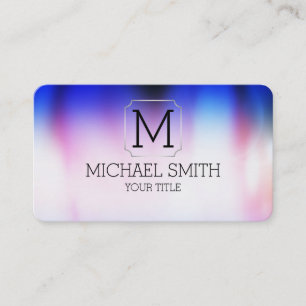 Colourful Abstract Art Monogram #10 Business Card