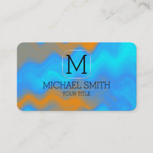 Colourful Abstract Art Monogram #22 Business Card