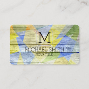 Colourful Abstract Art Monogram #24 Business Card
