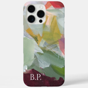 Colourful Abstract Art Monogram Custom Name iPhone 16 Pro Max Case