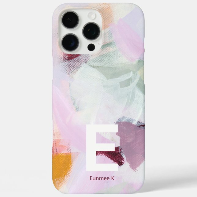 Colourful Abstract Art Monogram Custom Name Case-Mate iPhone Case (Back)