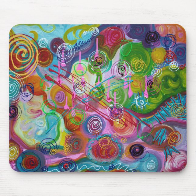 Colourful Abstract Art Mouse Pad (Front)