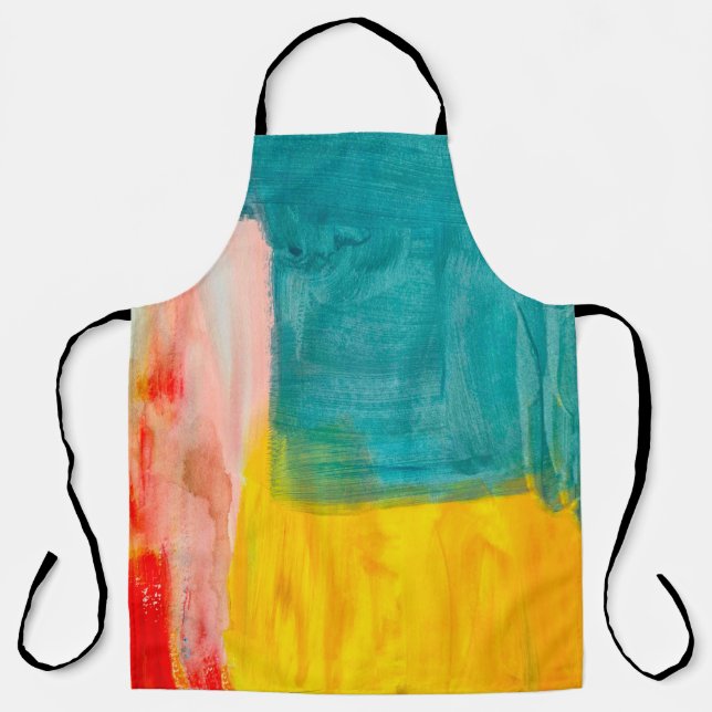 Colourful Abstract Art Painting Background. Modern Apron (Front)