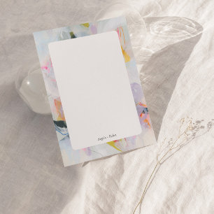 Colourful Abstract Art Personalised Flat Note Card