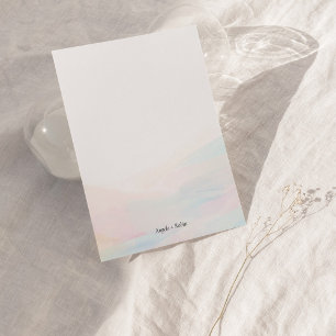 Colourful Abstract Art Personalised Flat Note Card