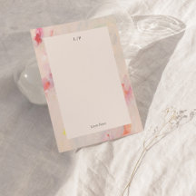 Colourful Abstract Art Personalised Flat Note Card