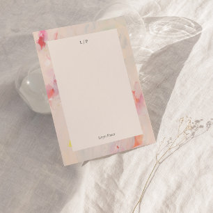 Colourful Abstract Art Personalised Flat Note Card