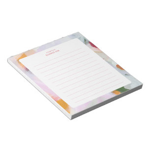 Colourful Abstract Art Personalised Notepad