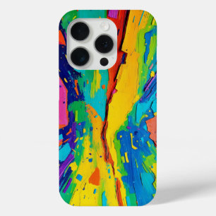 Colourful Abstract Art Phone Case – Vibrant Paint 