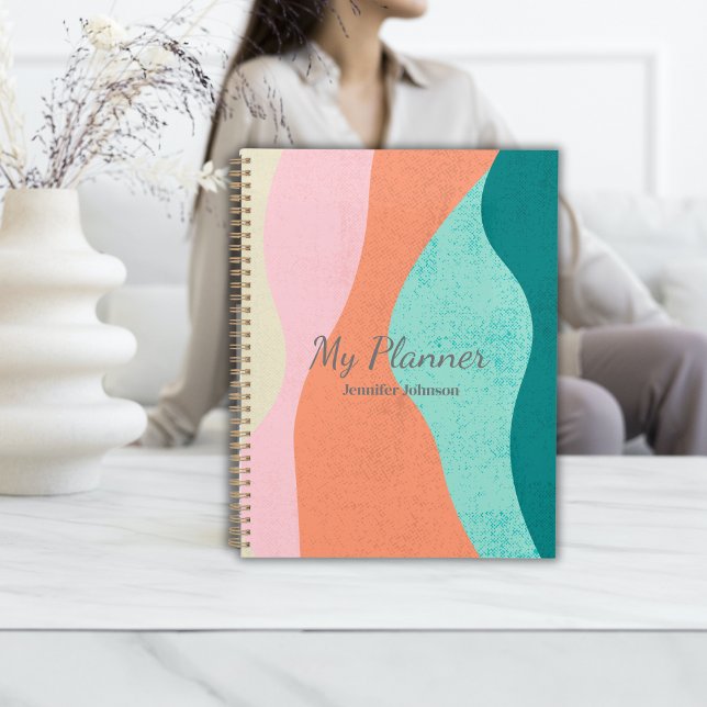 Colourful Abstract Art Planner - Personalised  (Colorful Abstract Art Planner - Personalized)