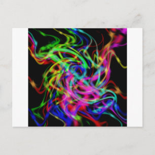 colourful abstract art postcard