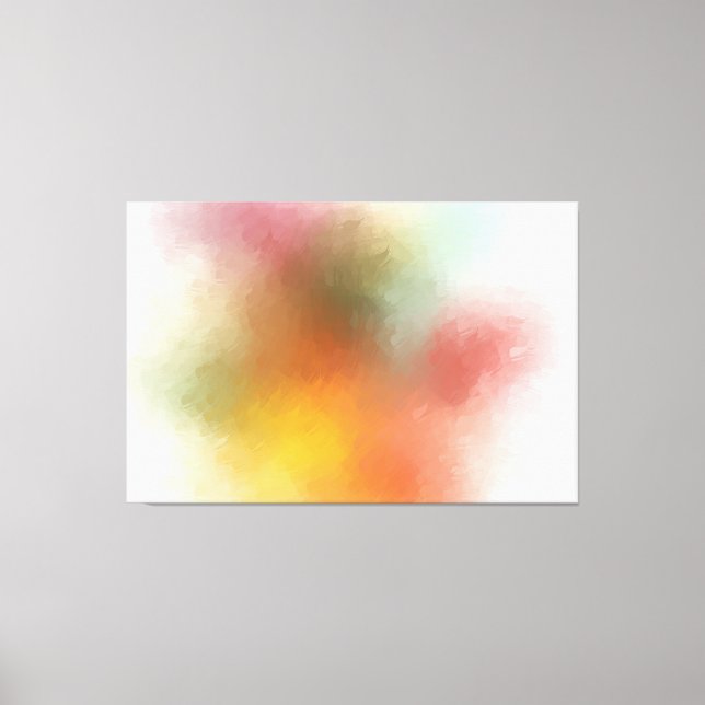 Colourful Abstract Art Purple Green Pink Red Yello Canvas Print (Front)
