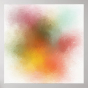 Colourful Abstract Art Red Yellow Blue Green Purpl Poster